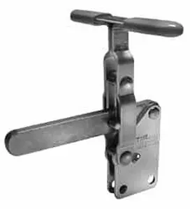 Knu-Vise TSST-600 Manual Hold Down Toggle Clamp, 700 Lb Holding Capacity, Vertical Handle with 57° Movement, 106° Bar Opening, Carbon Steel Solid Bar Straight Base, Solid Bar Base