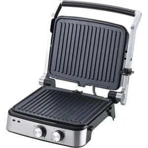 Vivicreate 5-in-1 Contact Grill Stainless Steel Panini Press Nonstick Electric Grill Adjustable Temperature Removable Plates Portable for Sandwiches Steak Chicken Breakfast eléctrica prensa de panini
