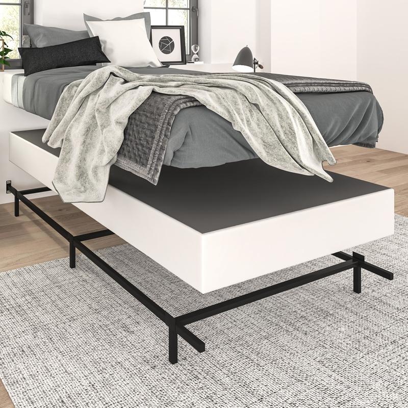 Edenza-Queen Box Spring 7 Inch, Heavy Duty Mattress BoxSpring Foundation, Sturdy Queen Box Springs for Bed with Fabric Cover Set, Easy Assembly, Noise Free