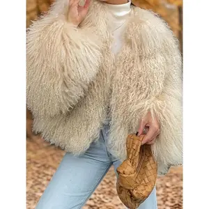 fauxfurjacketWomen'sFashionWinterCoat-ElegantBrown,MachineWashedOpacityJacket,SuitableForOffice,Party,DailyWear-WarmAndFormalAndCasual,AMust-haveForCommuting,ImitationFurCollarWear-resistantAndWarm