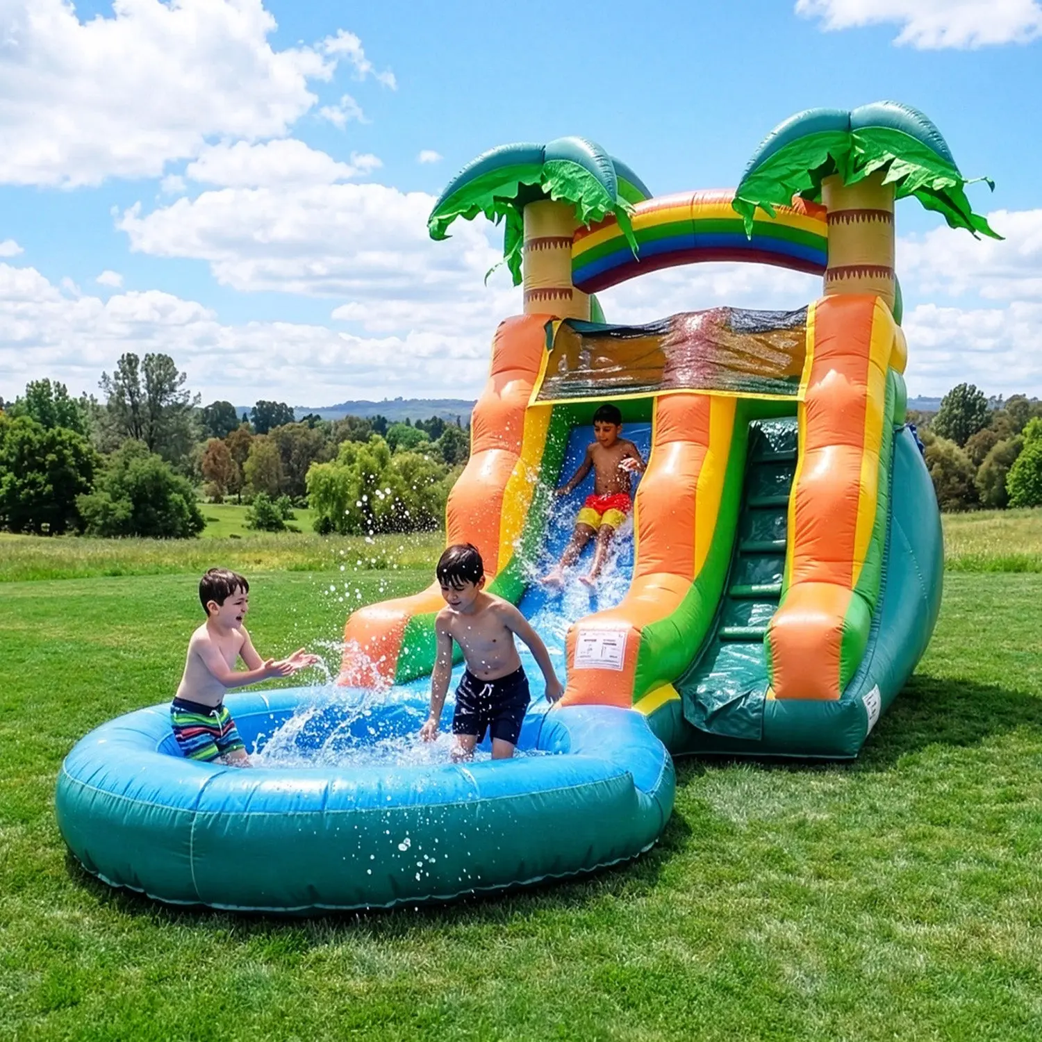 13' Summer Breeze Water Slide with Pool 13' Summer Breeze Water Slide with Pool