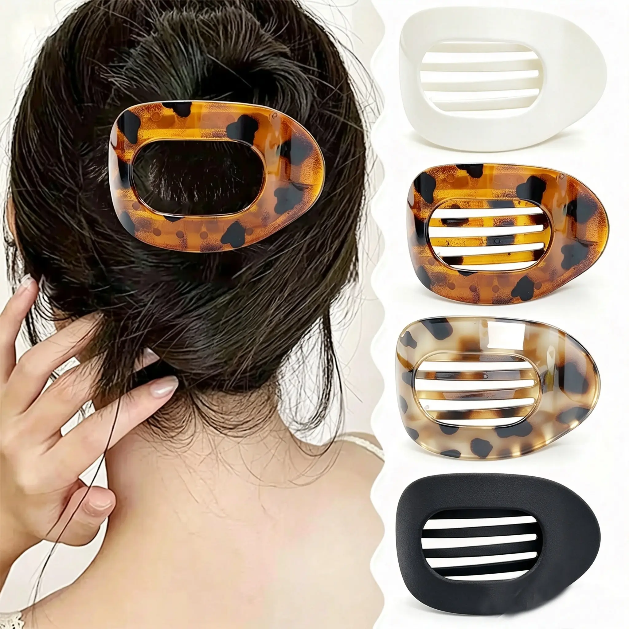 3-Pack Duckbill Hair Clips for Women,Flat Claw Design,Solid Color,Casual Elegant for Thick or Thin Hair,Suitable for All Hair Lengths