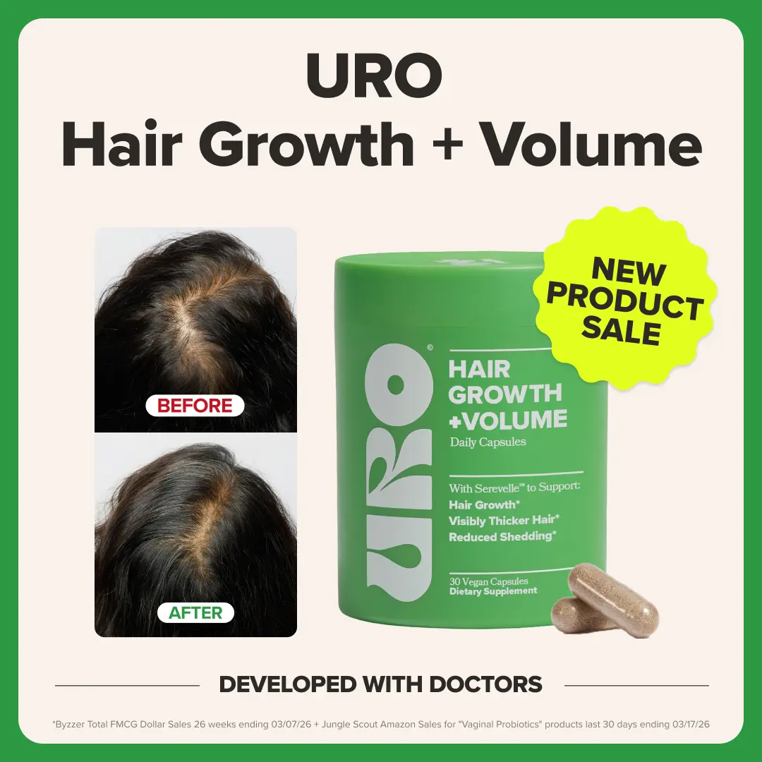 Hair Growth + Volume Capsules - URO – Clinically-Studied Serevelle Saw Palmetto to Support Thicker Hair and Reduction in Shedding & Thinning – 30 Day Supply (1 Capsule Daily)