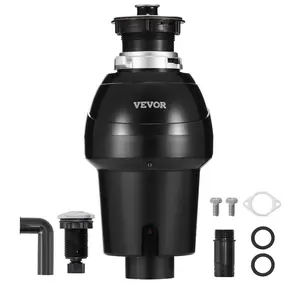 fathersdaygift VEVOR Garbage Disposal, 1HP 3270RPM Continuous Feed Food Waste Disposer, EZ Connect Food Waste Grinding System with Sound Reduction, Power Cord Splash Guard for Kitchen Sinks