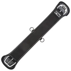 Classic Equine Feather Flex Straight Cinch - Antimicrobial Neoprene Horse Girth with Stainless Steel Hardware Black / 26