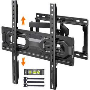 Full Motion TV Wall Mount for 26-65 inch TVs, TV Bracket Supports Swivel Articulating Level Extension Tilt Arms, Max VESA 400x400mm up to 99lbs, 16"  Studs, PGMFK4