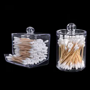 Makeup Cotton Organizer Cotton Swab Storage Box Jar Container Jewelry Storage