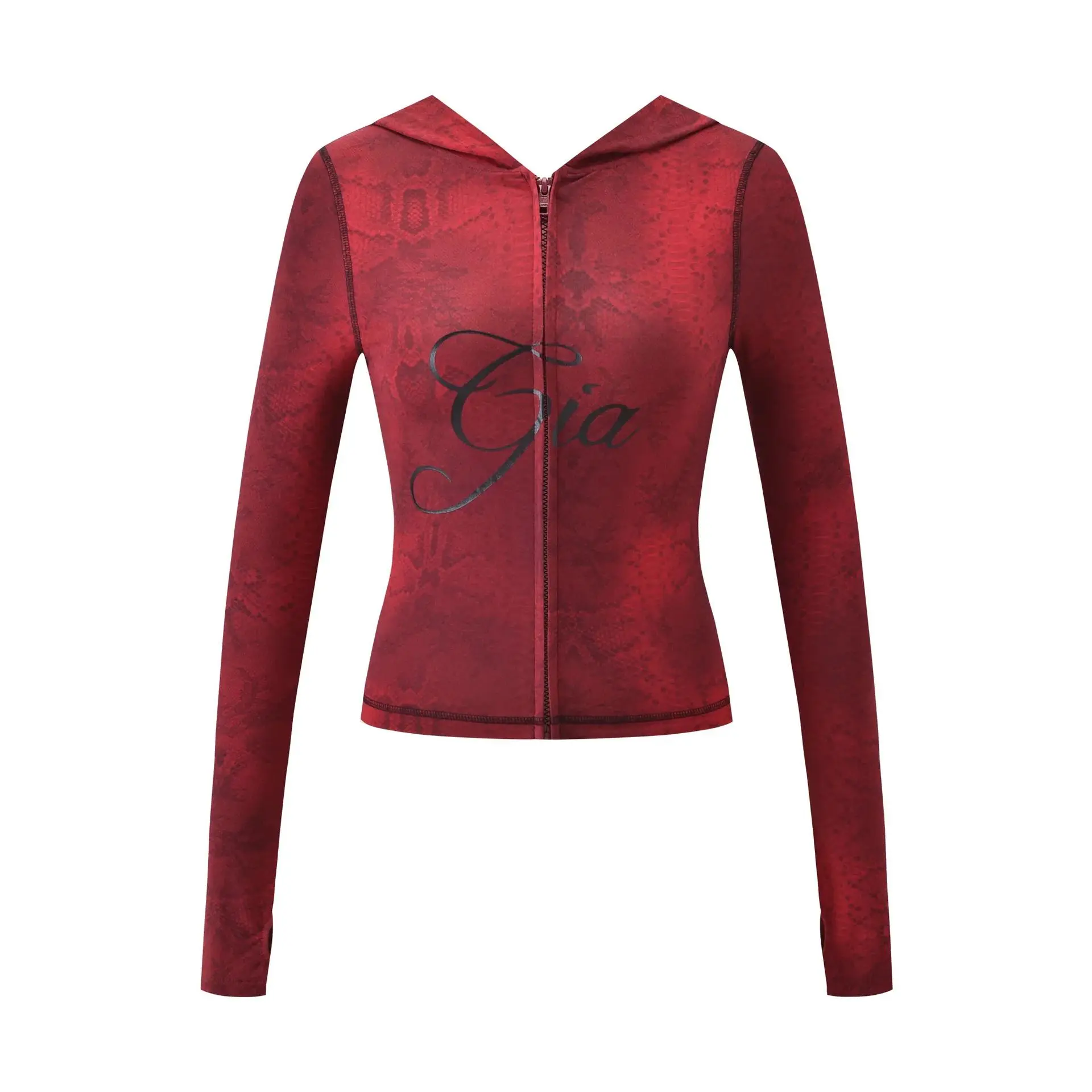 Red snake patterned jacket