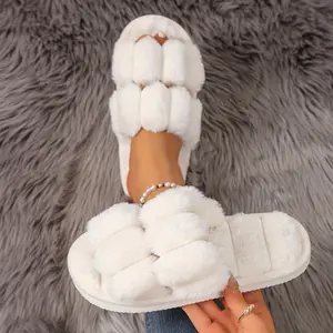 Black, Green, Purple, White Women's All-Season Slip-On Moccasins - Soft Faux Fur Lining, EVA Sole, Casual Style, Hand Washable