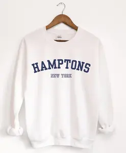 Hamptons Crewneck Sweatshirt, New York, Comfy, Unisex, Fall, Winter