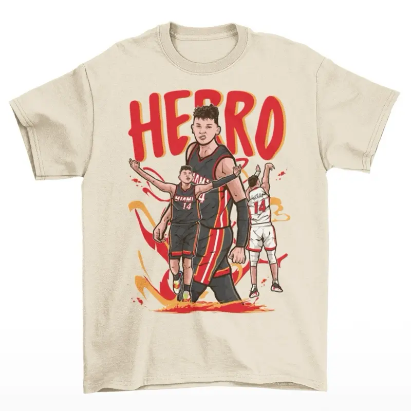 Tyler Herro Cartoon Style Miami Basketball T-Shirt