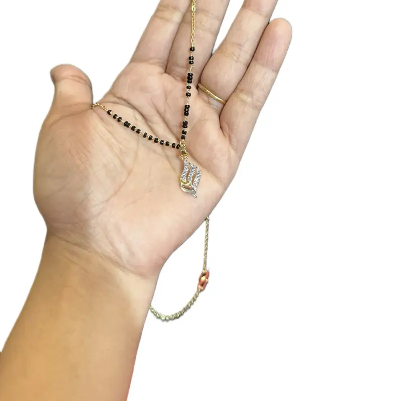 Traditional Indian AD Magalsutra Necklace - Culturally-Inspired, Ornate Traditional Bridal Wedding Ceremonial Costume Jewelry, Culturally-Inspired Necklaces, Ornate Traditional Necklaces