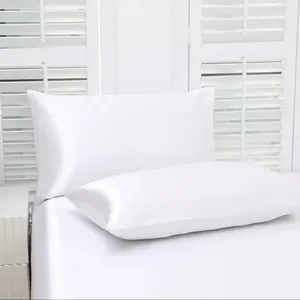 2 Satin Pillowcases for Hair and Skin, Soft Envelope Closure Design, Luxurious Bedding Set for Comfortable Sleep