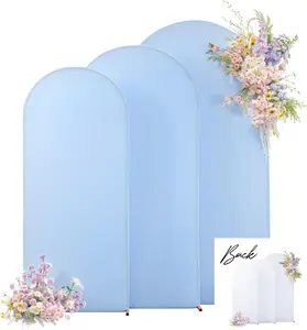 Pink and White Arch Backdrop Covers 7.2FT 6.6FT 6FT Baby Shower Wedding Photo Bridal Shower Birthday Party Arch Covers Stretchy Backdrop Set of 3 Spandex