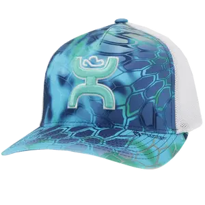 Hooey® Men's Bass 5-Panel Blue & White Trucker Hat 2155T-BLWH