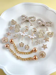 20-Piece Fashion Shoe Buckle Set, Butterfly Star Ballerina Decorations, Trendy Hole Shoes Accessories for Stylish Footwear Design, Sparkling Shoe Charms, Shoe Charms For Sneakers