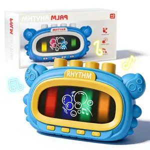 Cute Crab-Shaped Rhythm Handheld Game Console, Rechargeable Music Beat Electronic Toy, Portable Travel Entertainment Device for Kids Teens Adults, Ideal Birthday & Festival Gift