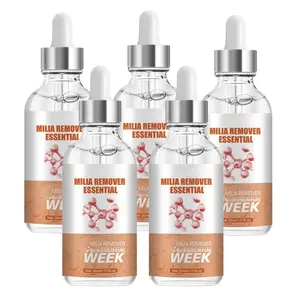 5PCS Milia Remover Treatment Serum, Natural Ingredients & Essence for Eye Skin Care, Alcohol-Free Liquid with Glycerol, Hydrating & Nourishing Formula to Hydrate, Boost Moisture, and Promote Smooth Refreshed Skin Daily Moisturize Moisturizer