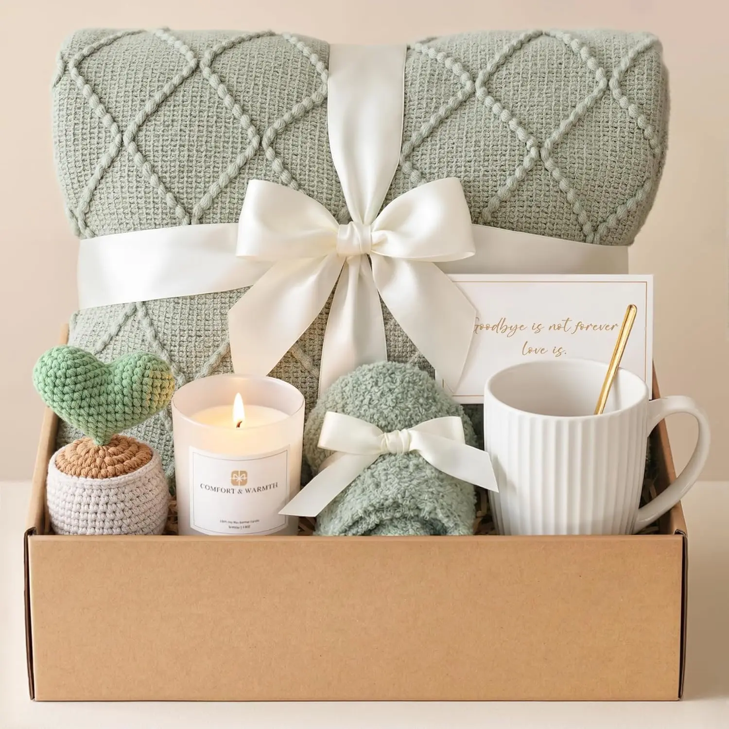 Sympathy  Baskets for Loss of Loved  - Condolences Grief Bereavement Gifts for Loss of Mom Dad - Hug in a Box Miscarriage Care Package for Women Memorial Gifts for Loss of Mother Father Husband