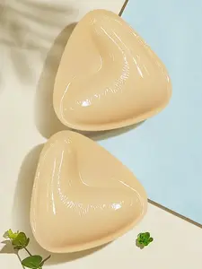 Women's Solid Color Triangle Shaped SiliconeNipple Cover, Breathable Comfortable ReusableNipple Cover for Daily Wear, Bra Pad, LingerieAccessories for Women