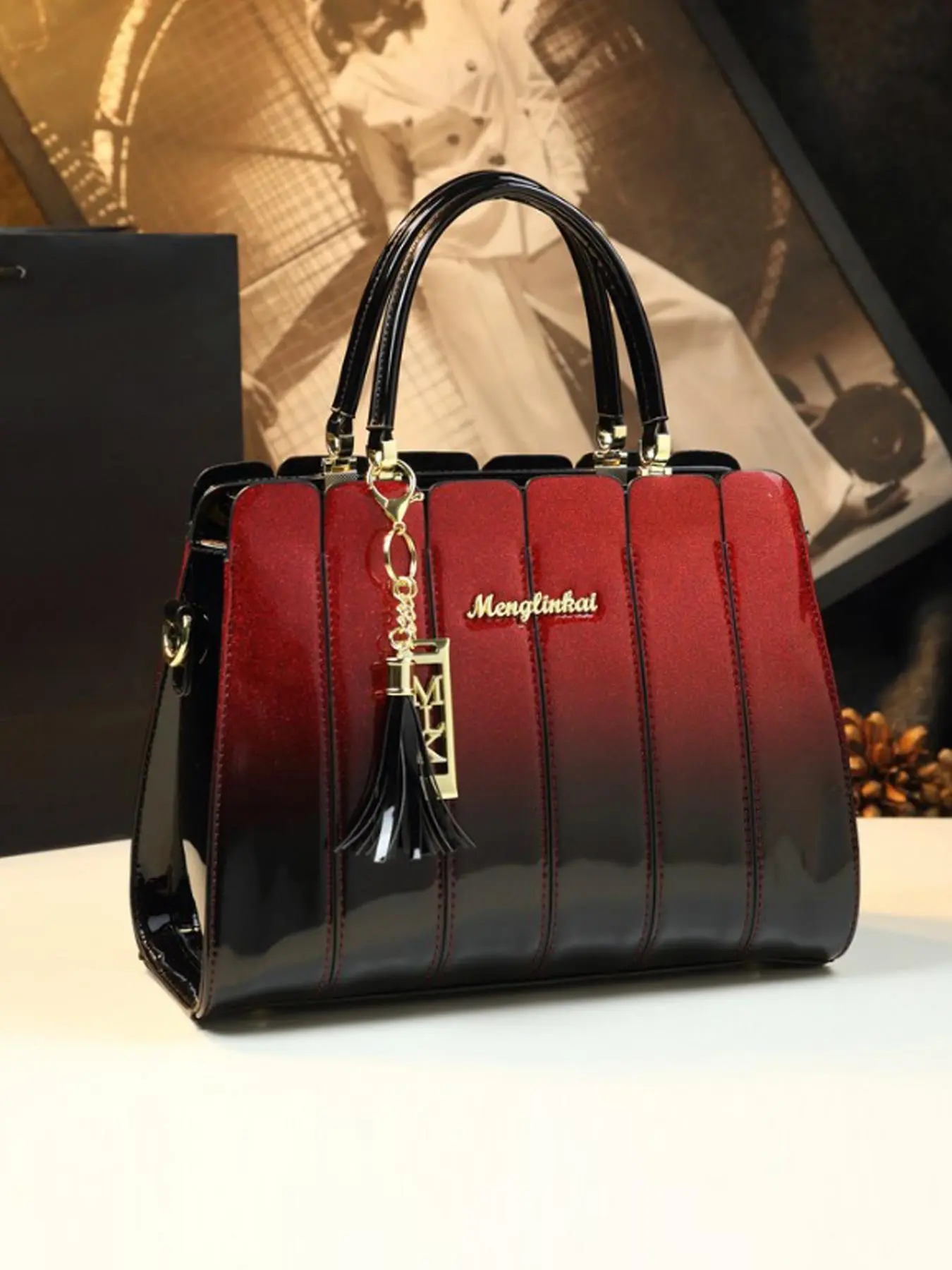 Women's Vintage Pu Leather Tote Shoulder Bag, Elegant Daily Commuter Bag from, Big Capacity Luxury Elegant Bags, Fashionable Shoulder Bag, Chic Bag