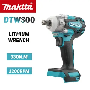 Makita DTW300 18V Tool Set Brushless Power Large Cordless Wrench 330Nm Torque Wind Cannon Remove Tire Lithium Auto Repair