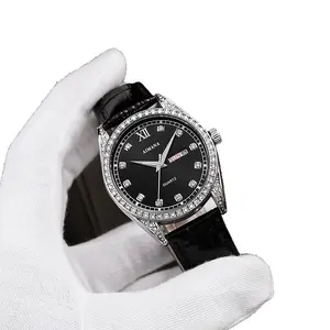 Swiss Luxury Men's Watch - Log Series Diamond Dial Luminous Quartz Wristwatch, Waterproof Business Classic