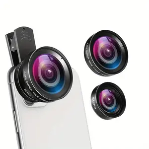 2-In-1 Phone Lens, 0.45x Super Wide Angle Macro HD Camera, Universal Phone Clip, Enhance Smartphone Photography, Portable Practical Lens, Mobile Lens