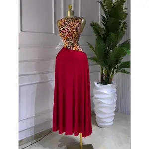 Women’s leopard-patch slim-fit evening dress; vacation maxi dress; fashionable party dress; comfortable, fashionable sleeveless A-line dress; evening maxi dress; educational streetwear fashion dress; holiday dress GARMENTARY