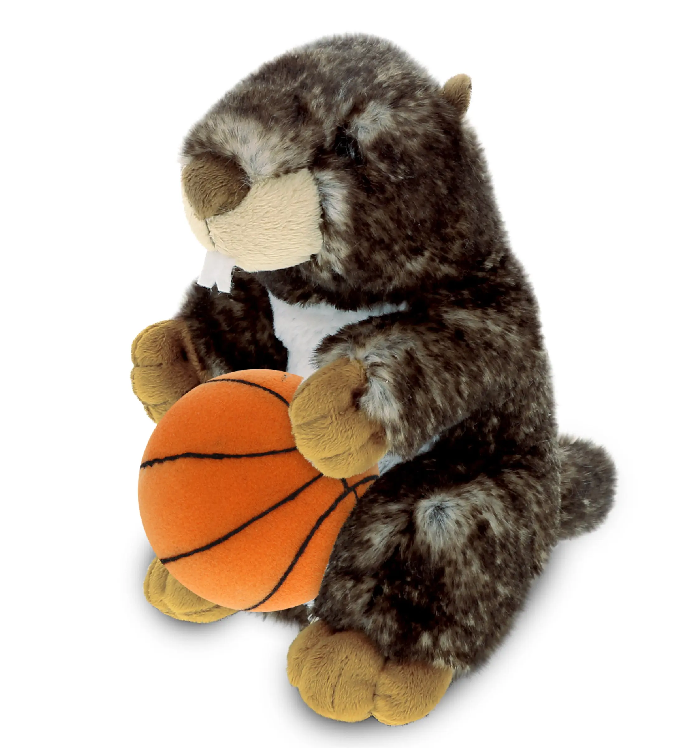 SUPER SOFT PLUSH - STANDING MARMOT WITH BASKETBALL PLUSH