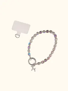 Square Crystal Phone Chain Keychain, Unisex Casual Versatile Phone Chain, Birthday Gift Fashionable Elegant Keychain