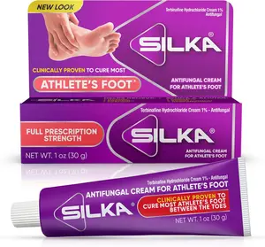 SILKA Anti-Fungal Cream, Clinical Anti-Fungus Foot Treatment, Jock Itch & Ringworm Remedy, Maximum Strength Fast-Acting Relief from Itching & Burning