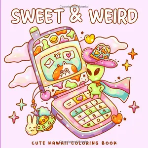 Sweet and Weird: Kawaii Cute Coloring Book: 40 Coloring Pages with Ducks, Raccoons, Frogs, Girly Items, and Adorable Alien Scenes (Sweet & Kitsch)