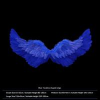 Blue swallow-shaped wings