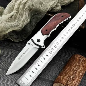 New FA20 Folding Pocket Knife: 5Cr13Mov Blade, 420 Steel Inlay, Colorful Wood Handle—High-Quality Everyday Carry for Survival, Camping, Hiking, and Outdoor Adventures Knife, Outdoor Camping Knives