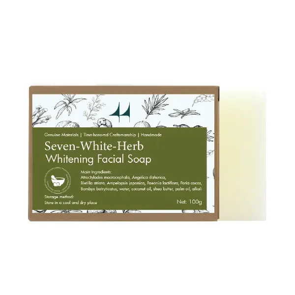 MAKEUP FOREST Seven-White-Herb Facial Soap 100G Handmade for Natural Skin Brightening