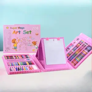 208 pcs watercolor pens, student watercolor pen set with easel, creative art supplies, children's painting set art kit, children's gift