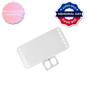 RIKI CUTIE Compact LED Pocket Mirror with Retractable Ring and 3 Dimming Stages for Daily On-the-Go Makeup
