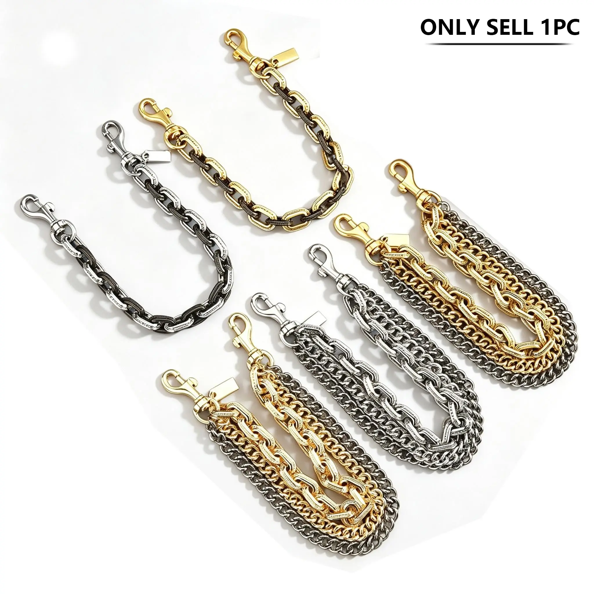 Chain Charm for Handbag, Purse Wallet &Pants Chain Jean Chains, Vintage Bag Strap Chains Extender