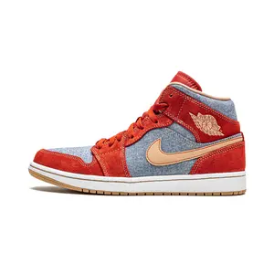 Air Jordan 1 Mid SE "Denim Red Suede" DM4352 600
