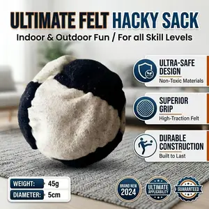 3 pcs Handmade Soft Hacky Sack Portable Foot Juggling Ball Classic Outdoor Game Toy for Kids Adults Party Play