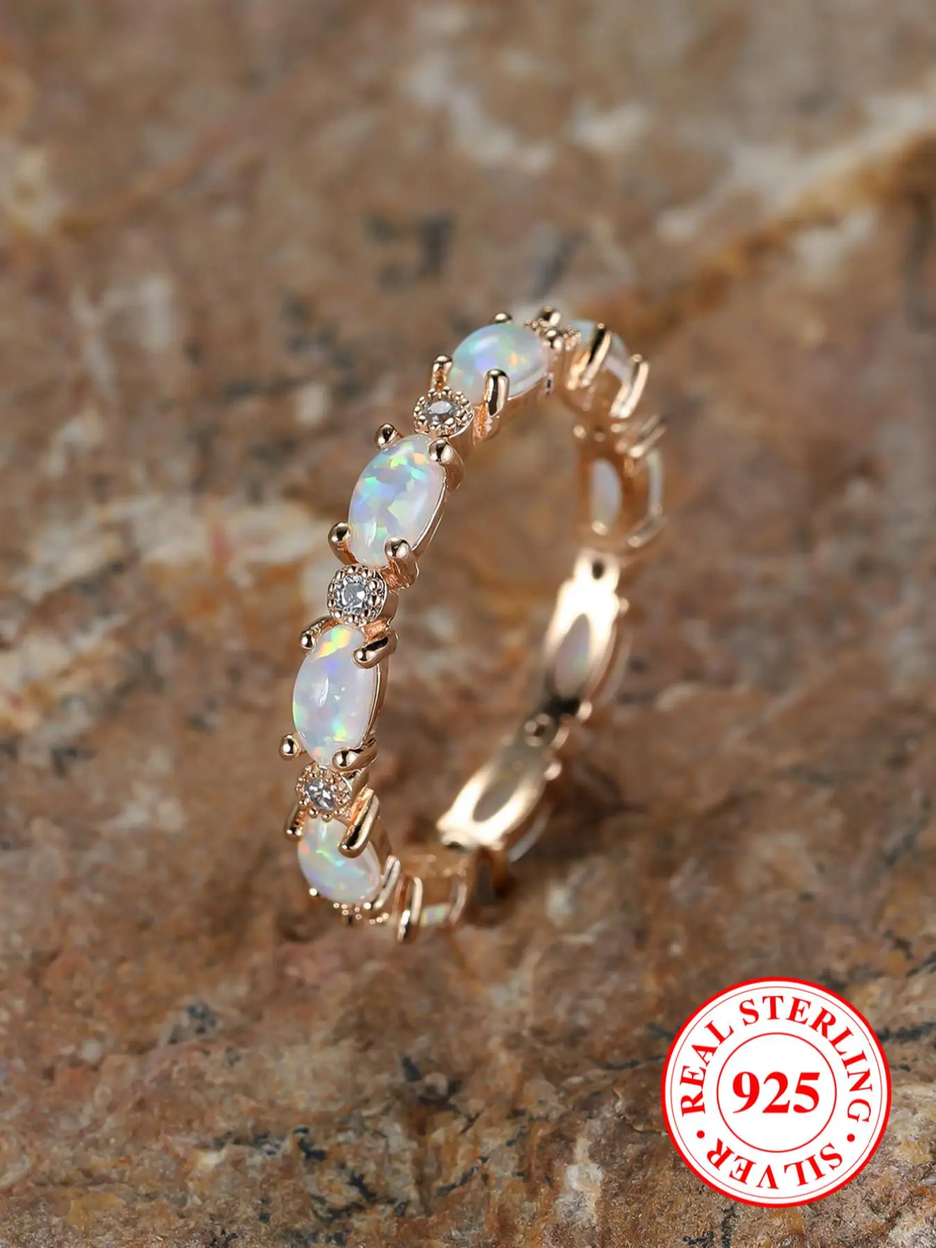 S925 Sterling Silver Oval Shaped Moissanite Decor Ring, Fashion Accessories for Women & Girls, Trendy All-match & Exquisite Jewelry for Birthday Gift