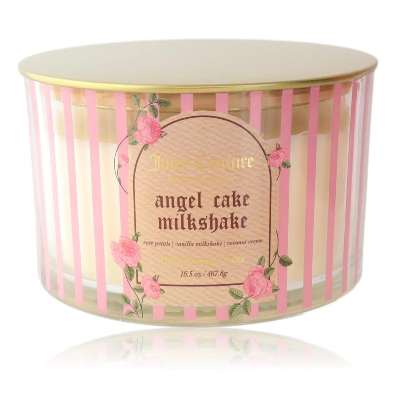 Juicy Couture 16.5oz Coconut Soy Wax Blend Triple Wick Decorative Candle - Angel Cake Milkshake, Vanilla Scents, Ambiance Candle, Decorative Candles, Triple Wicks
