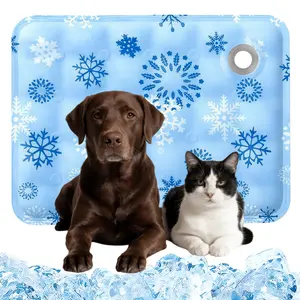 Pet Summer Ice Pad, Water-Filled Dog Cat Cooling Mat, Reusable Waterproof Washable, Self-Cooling Comfortable Sleep Bed