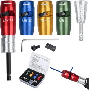 Wire Stripper for Drill,  Standard Electric Wire Stripper Tool for Drill, Wire Strippers for 8/10/12/14 AWG, Wire Stripping and Twisting Tool Set