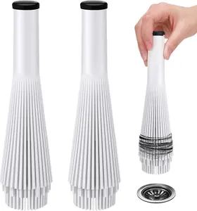 2 Pack Lint  for Washing Machine Utility Tub and Sink Drains, Laundry Lint Catcher with Rubber Plugs, Hair Catcher, Compatible with 1. 5''and 1. 75'' Drain to  Clogs in Plumbing