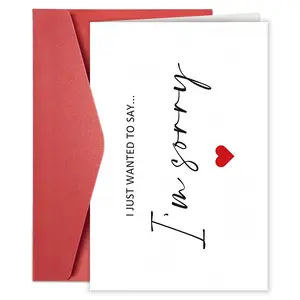 1pc Apology Card for Him Her, Heartfelt I’m Sorry Card for Friends Family, I Just Want To Say I’m Sorry