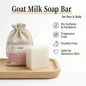 Goat Milk & Silk Soap Bar for Face & Body, Hydrating and Soothing Cleansing Bar with Centella Asiatica, Shea Butter & Natural Oils, Handmade Gentle Soap for Sensitive Skin, 3.2 oz