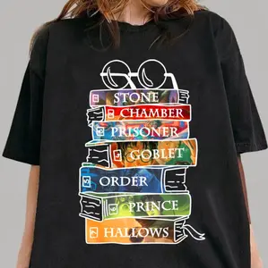 HP Book Chapters T-shirt, Hogwarts School Tee, Wizards School Tshirt, Potterheads Shirt Gifts, Wizard Book Shirt