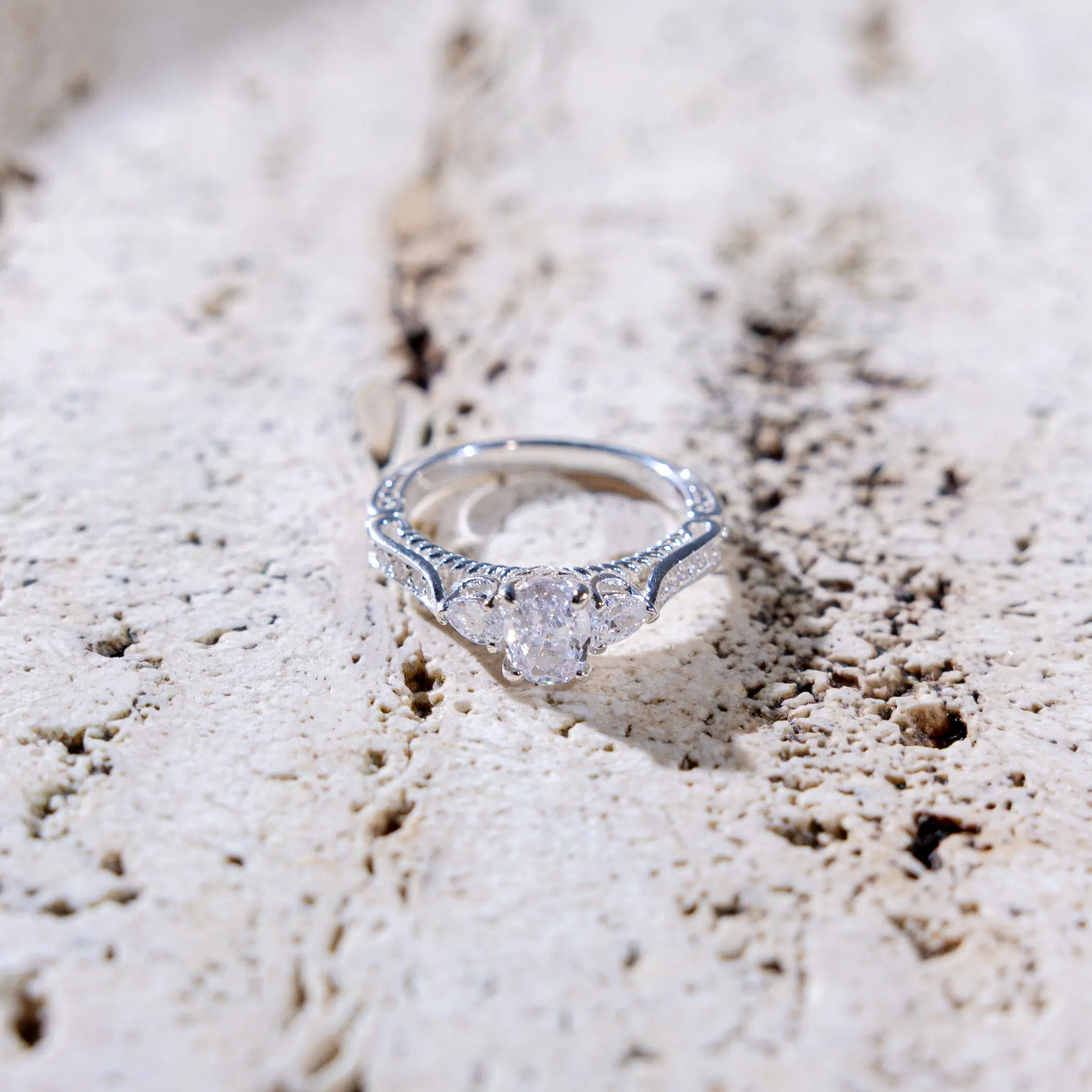 Trinity 3 Point CZ Ring